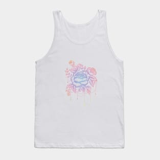 Colorful gradient floral design Tank Top